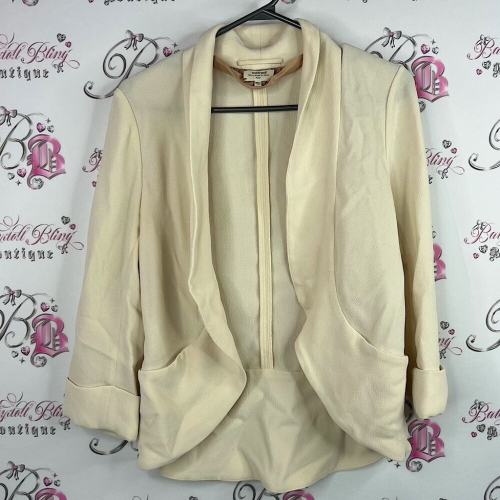Wilfred blazer 100% silk white Cream Women's Blazer luxury sweater top